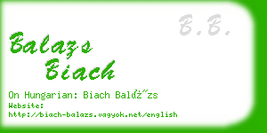 balazs biach business card
